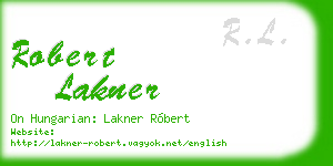 robert lakner business card