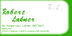 robert lakner business card